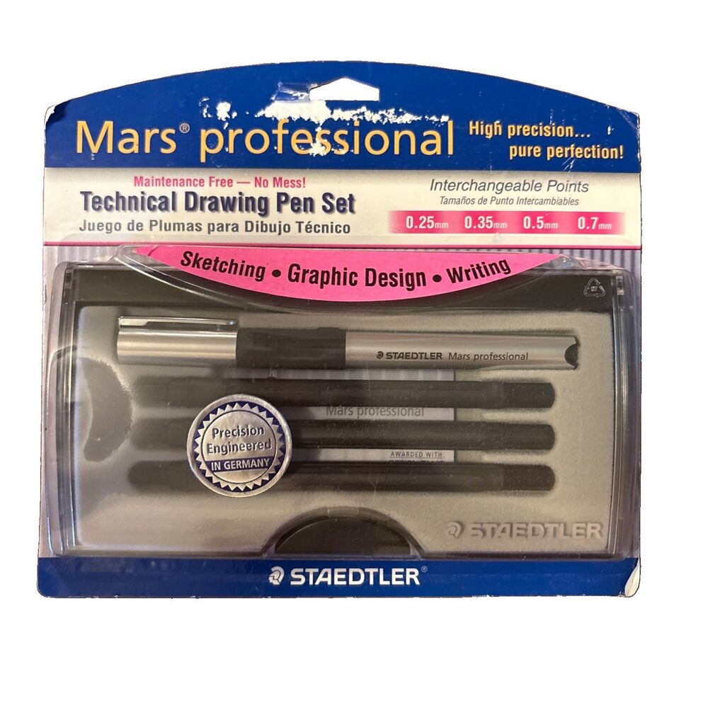 VTG NIP Staedtler Mars Professional Technical Drawing Pen Set UNTESTED